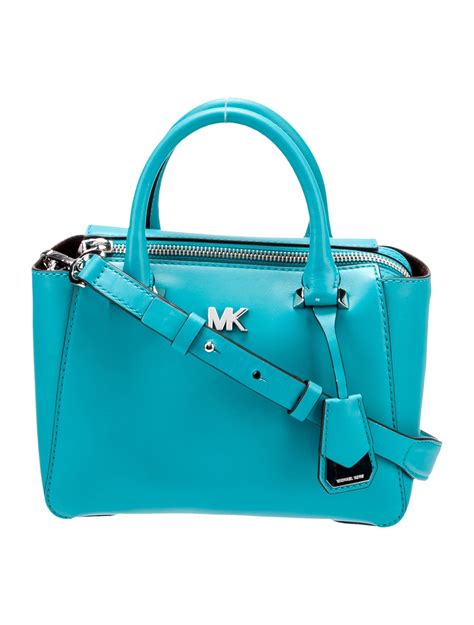 michael kors nolita mini blue tile